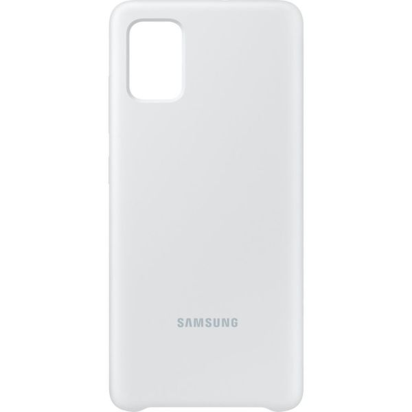 Galaxy A51 ile Uyumlu Silikon Kılıf Beyaz EF-PA515TWEGWW