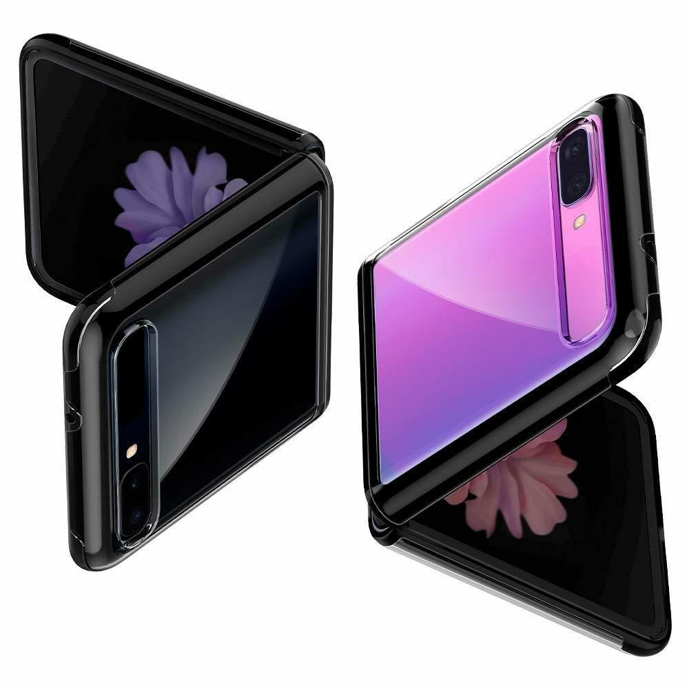 Spigen Galaxy Z Flip ile Uyumlu Kılıf Ultra Hybrid Midnight Black
