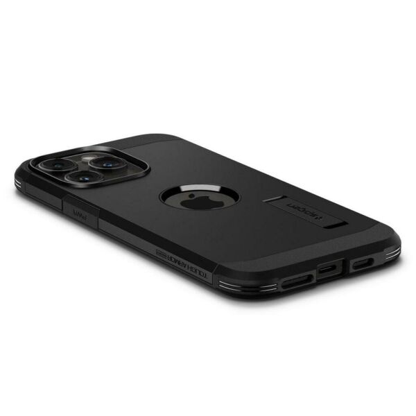 Spigen iPhone 15 Pro ile Uyumlu Kılıf Tough Armor Magfit (Magsafe Uyumlu) Black
