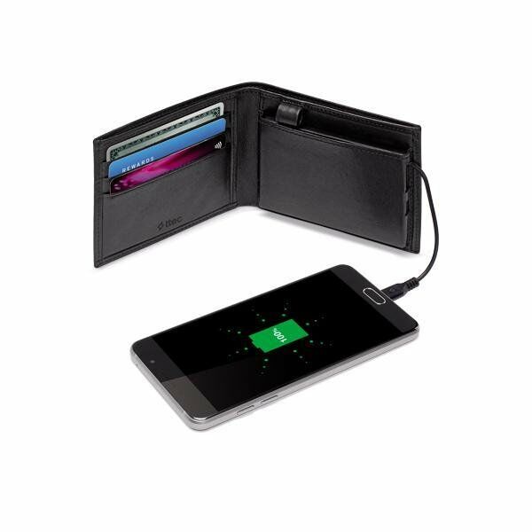 Ttec ChargeWallet Şarjlı Erkek Deri Cüzdan, Android Siyah 2BCP02S