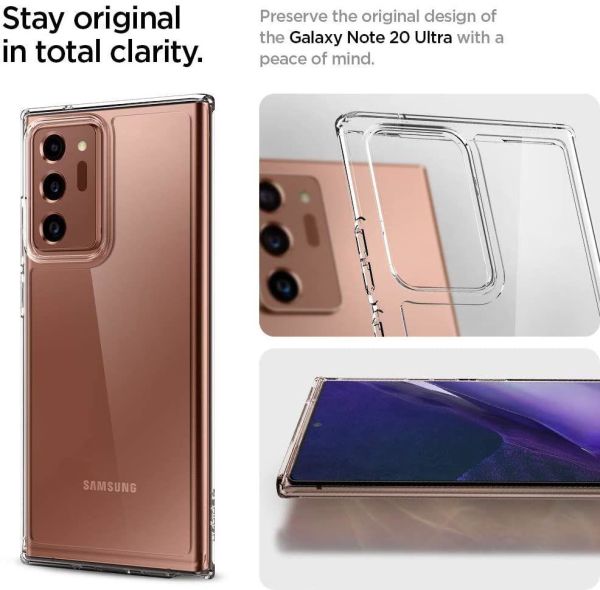 Spigen Galaxy Note 20 Ultra ile Uyumlu Kılıf Crystal Hybrid Crystal Bronze
