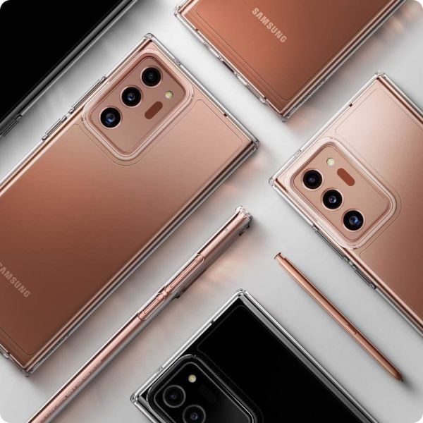Spigen Galaxy Note 20 Ultra ile Uyumlu Kılıf Crystal Hybrid Crystal Bronze