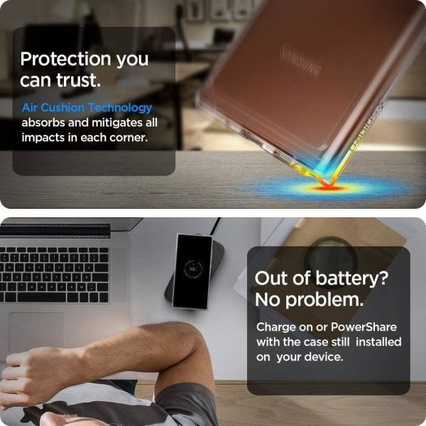 Spigen Galaxy Note 20 Ultra ile Uyumlu Kılıf Crystal Hybrid Crystal Bronze