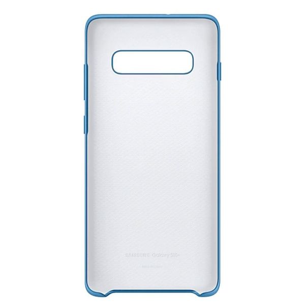Galaxy S10 Plus ile Uyumlu Kılıf Silicone Cover Mavi EF-PG975TLEGWW
