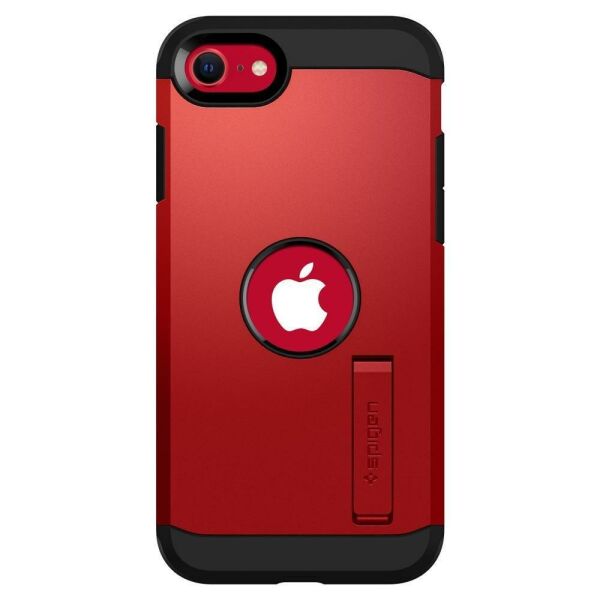 Spigen iPhone SE (2020) ile Uyumlu Kılıf Tough Armor Red