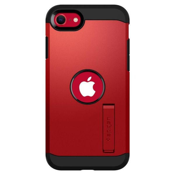 Spigen iPhone SE (2020) ile Uyumlu Kılıf Tough Armor Red