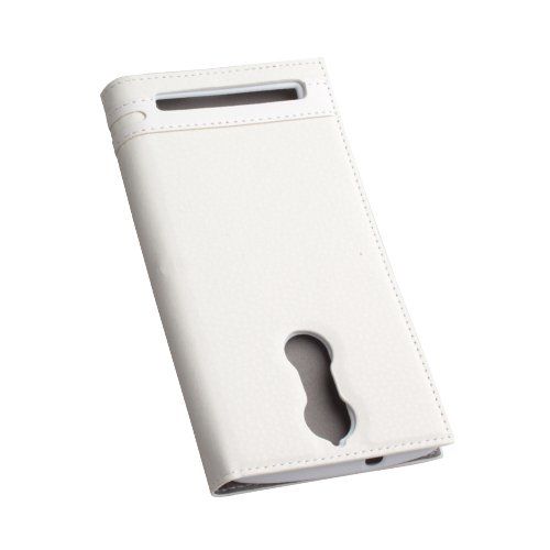 K5 Note ile Uyumlu Kılıf Elite Serisi Yan Model Kapaklı Beyaz