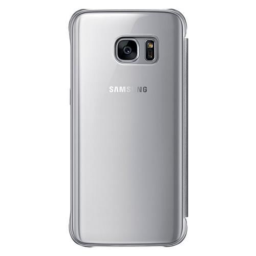Galaxy S7 ile Uyumlu Clear View Cover Kılıf Gümüş EF-ZG930CSEGWW