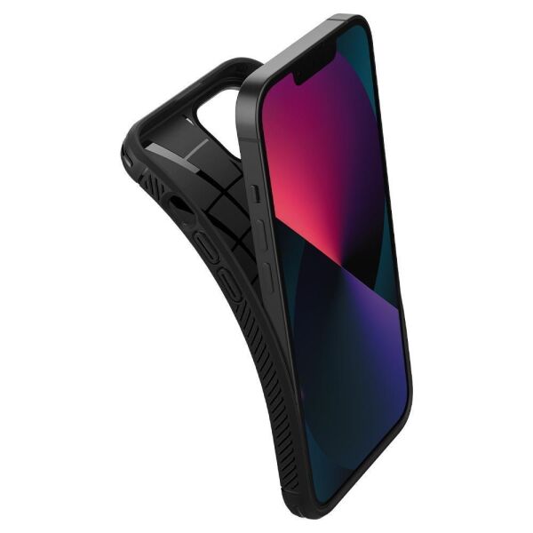 Spigen iPhone 13 Mini ile Uyumlu Kılıf Rugged Armor Matte Black