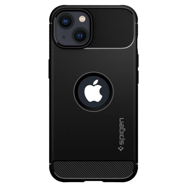 Spigen iPhone 13 Mini ile Uyumlu Kılıf Rugged Armor Matte Black
