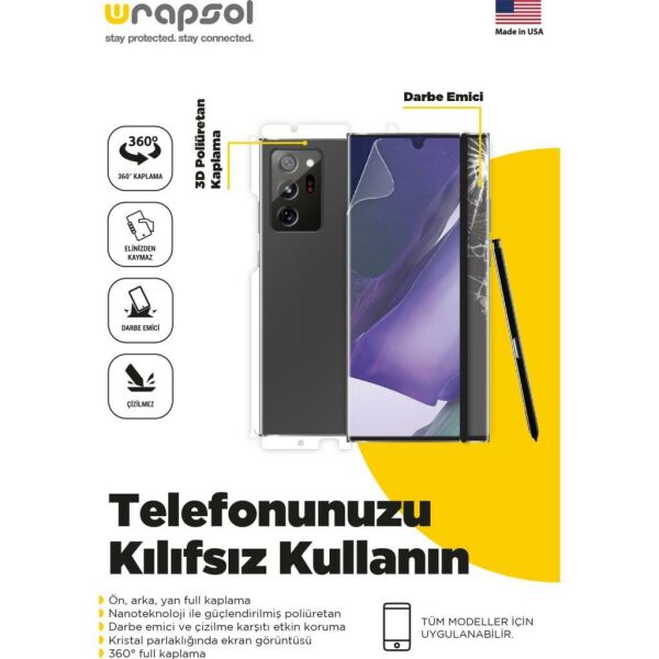 Galaxy Note 10 ile Uyumlu Ön-Arka Jelatin Tam Koruma