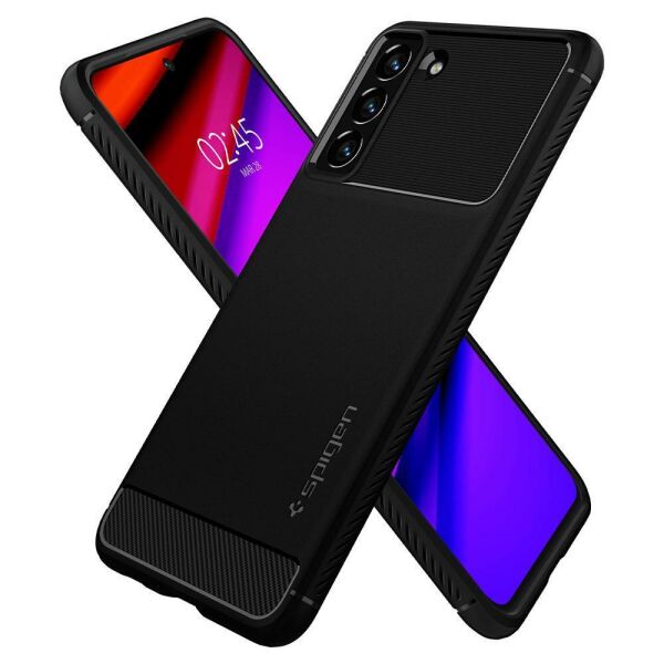 Spigen Galaxy S21 FE ile Uyumlu Kılıf Rugged Armor Matte Black