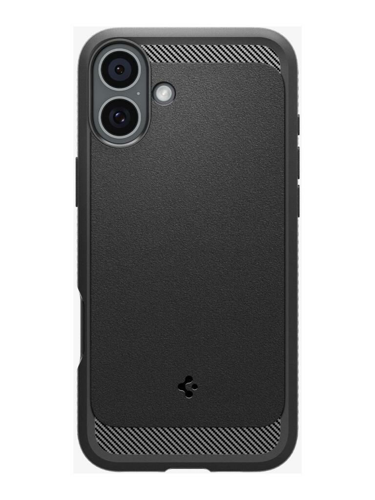 Spigen iPhone 16 Plus ile Uyumlu Kılıf Rugged Armor MagFit MagSafe Özellikli Matte Black