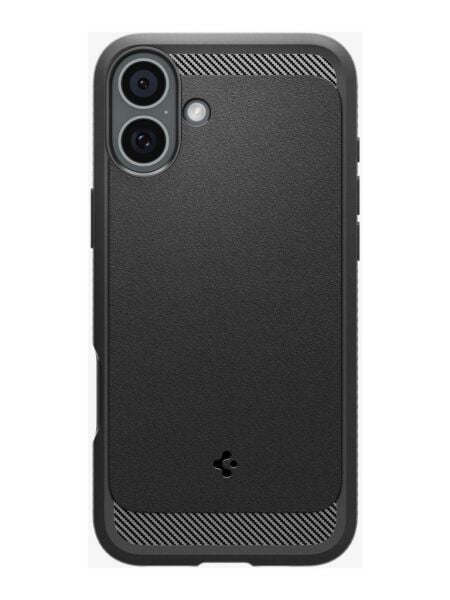 Spigen iPhone 16 Plus ile Uyumlu Kılıf Rugged Armor MagFit MagSafe Özellikli Matte Black