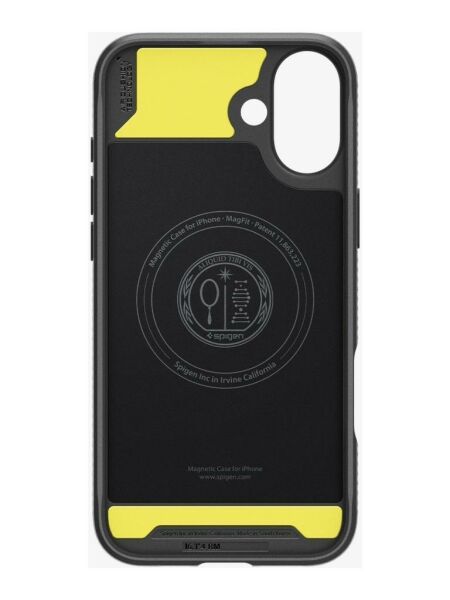 Spigen iPhone 16 Plus ile Uyumlu Kılıf Rugged Armor MagFit MagSafe Özellikli Matte Black