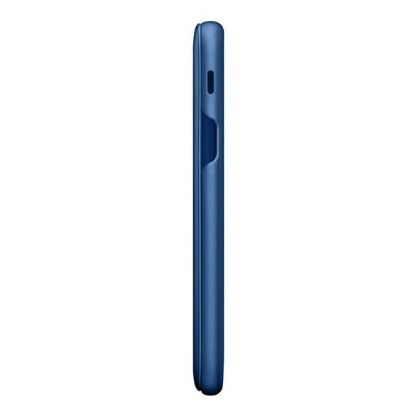 Galaxy A6 Plus 2018 ile Uyumlu Wallet Cover Kılıf Mavi EF-WA605CLEGWW (Out)