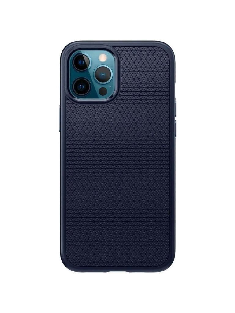 Spigen iPhone 12 Pro Max ile Uyumlu Kılıf Liquid Air Navy Blue