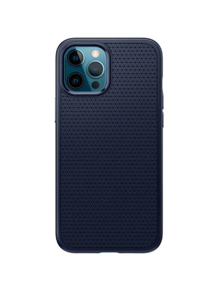 Spigen iPhone 12 Pro Max ile Uyumlu Kılıf Liquid Air Navy Blue