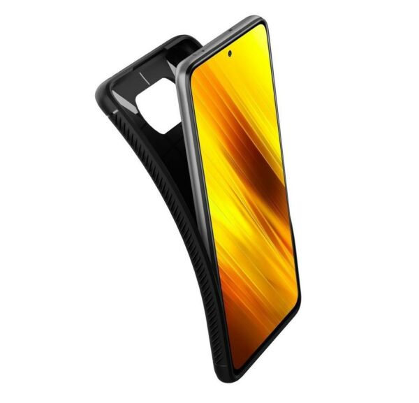 Spigen Poco X3 NFC / Poco X3 Pro ile Uyumlu Kılıf Rugged Armor Matte Black