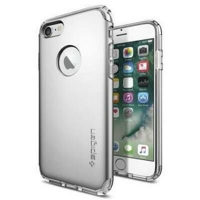 Spigen iPhone 7 ile Uyumlu Kılıf Hybrid Armor Satin Silver