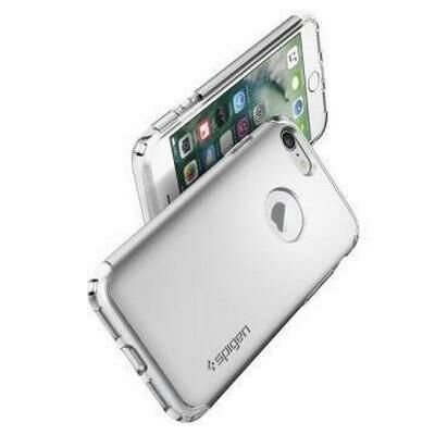 Spigen iPhone 7 ile Uyumlu Kılıf Hybrid Armor Satin Silver