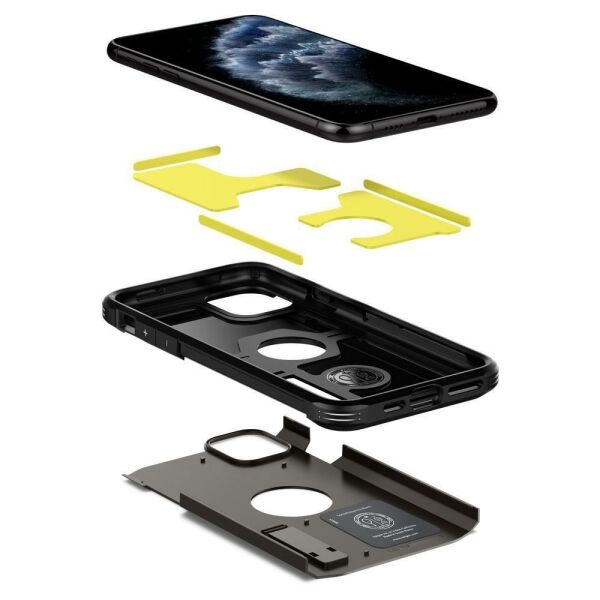 Spigen iPhone 11 Pro Max ile Uyumlu Kılıf Tough Armor XP Gunmetal