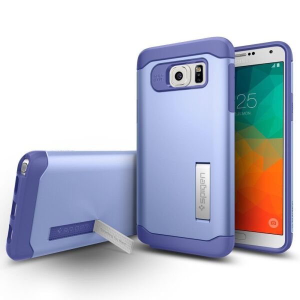 Spigen Galaxy Note 5 ile Uyumlu Kılıf Slim Armor Violet