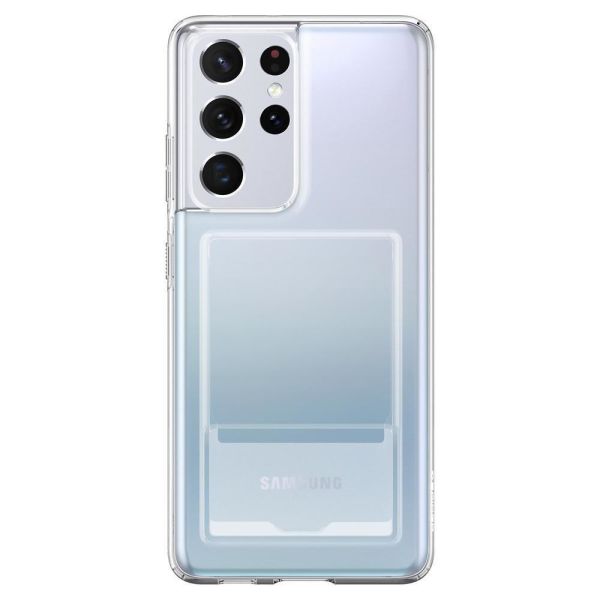 Spigen Galaxy S21 Ultra ile Uyumlu Kılıf Crystal Slot Crystal Clear