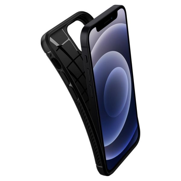 Spigen iPhone 12 Mini ile Uyumlu Kılıf Rugged Armor Matte Black