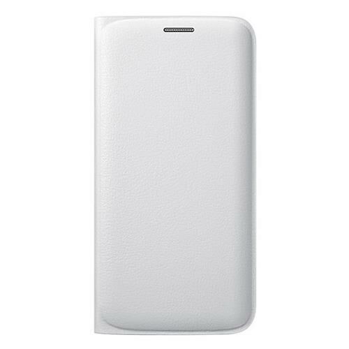 Galaxy S6 Edge ile Uyumlu Flip Wallet (Deri Görünümlü) Beyaz EF-WG925PWEGWW