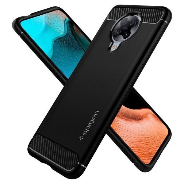 Spigen Poco F2 Pro / Redmi K30 Pro ile Uyumlu Kılıf Rugged Armor Matte Black