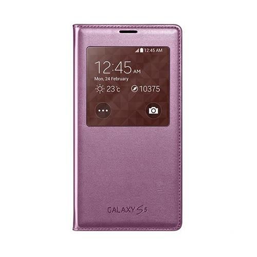 Galaxy S5 G900 ile Uyumlu S View Cover Kılıf PembeEF-CG900BPEGWW