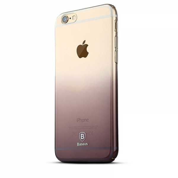 Baseus iPhone 6S Plus / 6 Plus ile Uyumlu Gradient Color Kılıf Siyah