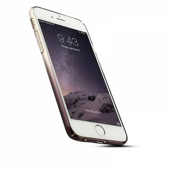 Baseus iPhone 6S Plus / 6 Plus ile Uyumlu Gradient Color Kılıf Siyah