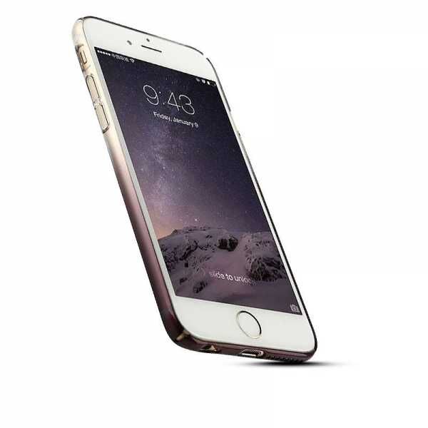 Baseus iPhone 6S Plus / 6 Plus ile Uyumlu Gradient Color Kılıf Siyah