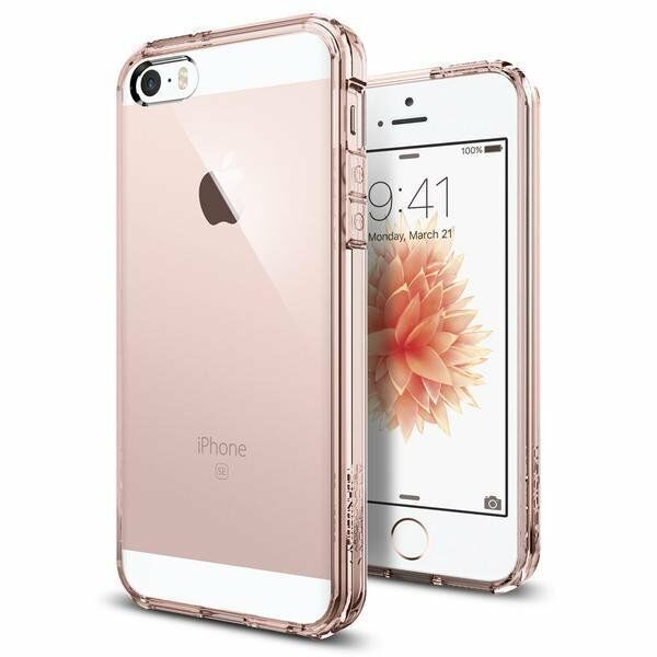 Spigen iPhone 5,5s,SE ile Uyumlu Kılıf Ultra Hybrid Rose Crystal