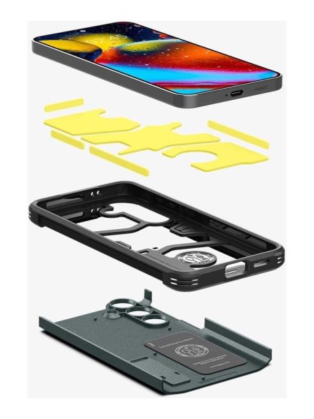 Spigen Galaxy S24 ile Uyumlu Kılıf Tough Armor Kickstand Abyss Green
