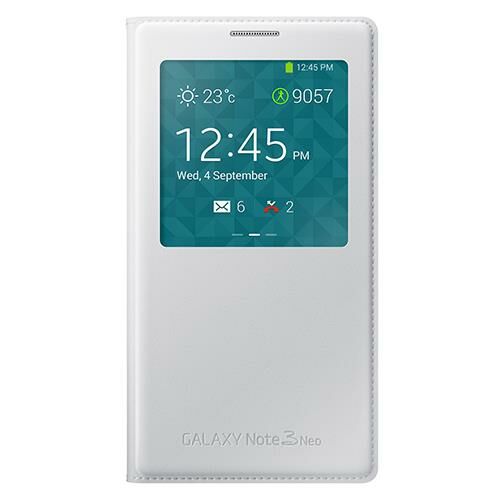 Galaxy Note 3 Neo ile Uyumlu S View Cover Kılıf Beyaz EF-CN750BWEGWW (Out)