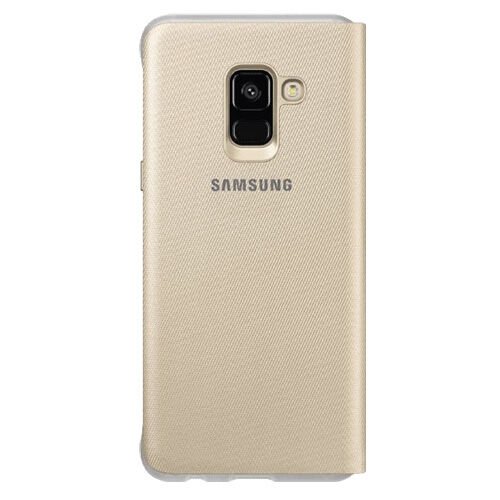 Galaxy A8 (2018) ile Uyumlu Neon Flip Koruyucu Kılıf Altın EF-FA530PFEGWW