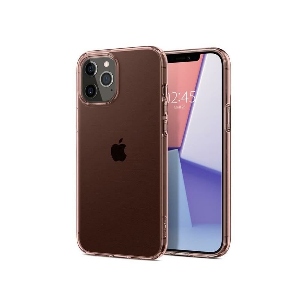 Spigen iPhone 12 Pro Max ile Uyumlu Kılıf Crystal Flex Rose Crystal