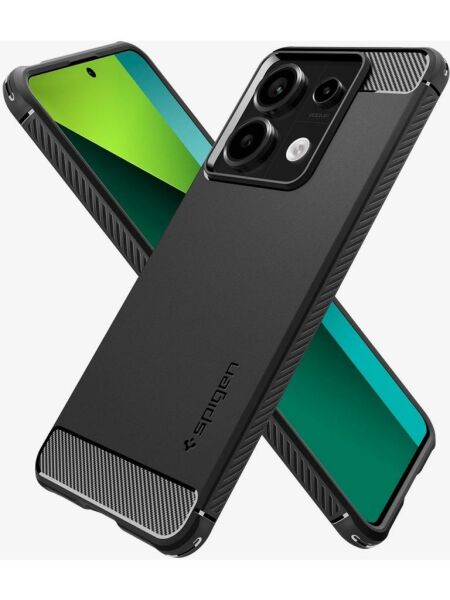 Spigen  Note 13 Pro 5G / POCO X6 5G ile Uyumlu Kılıf Rugged Armor Black