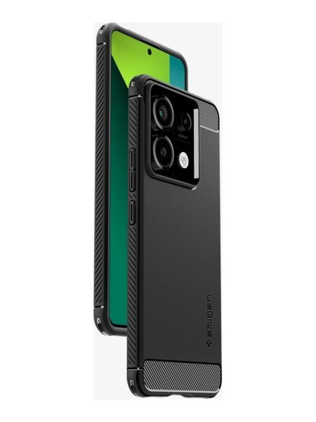 Spigen  Note 13 Pro 5G / POCO X6 5G ile Uyumlu Kılıf Rugged Armor Black