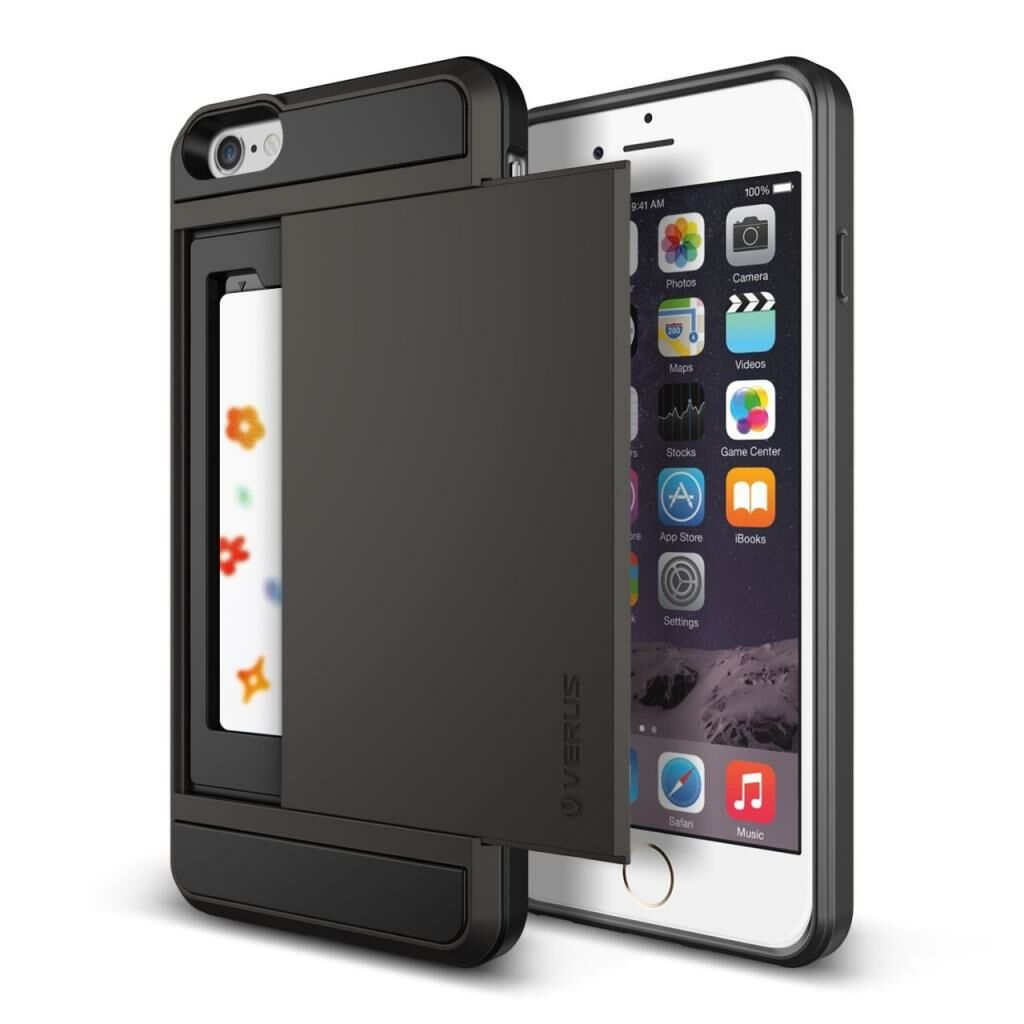 Verus iPhone 6 Plus ile Uyumlu Case Damda Slide Series Kılıf Renk  Dark Silver