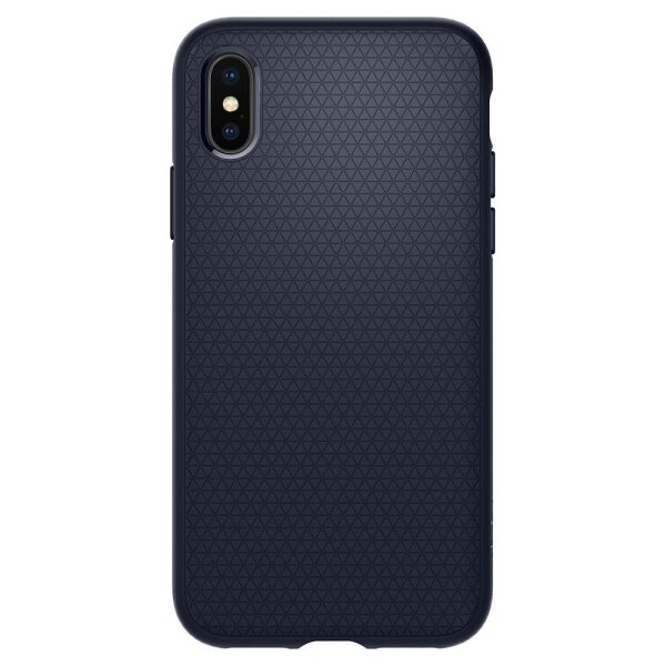 Spigen iPhone X ile Uyumlu Kılıf Liquid Air Armor Midnight Blue