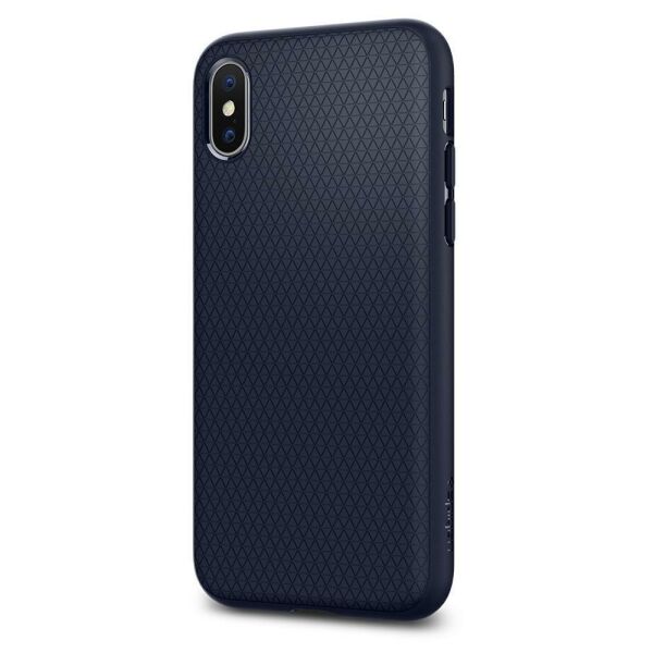 Spigen iPhone X ile Uyumlu Kılıf Liquid Air Armor Midnight Blue