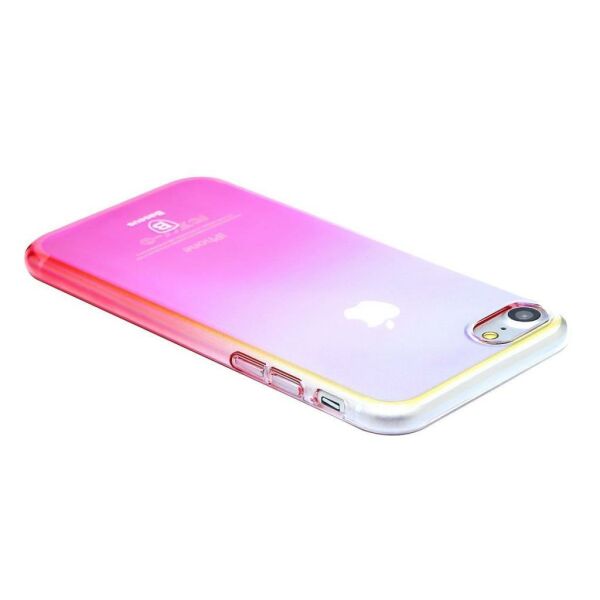 Baseus iPhone 8 / 7 ile Uyumlu Glaze Case Pembe