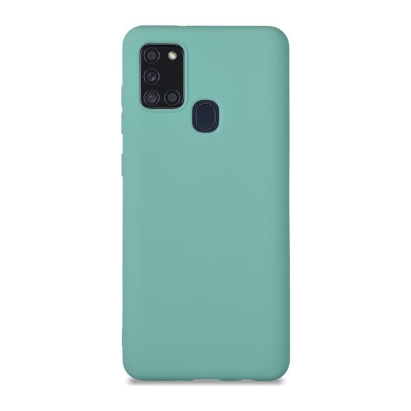 Galaxy A21S ile Uyumlu Cappy Silikon Kılıf Turkuaz