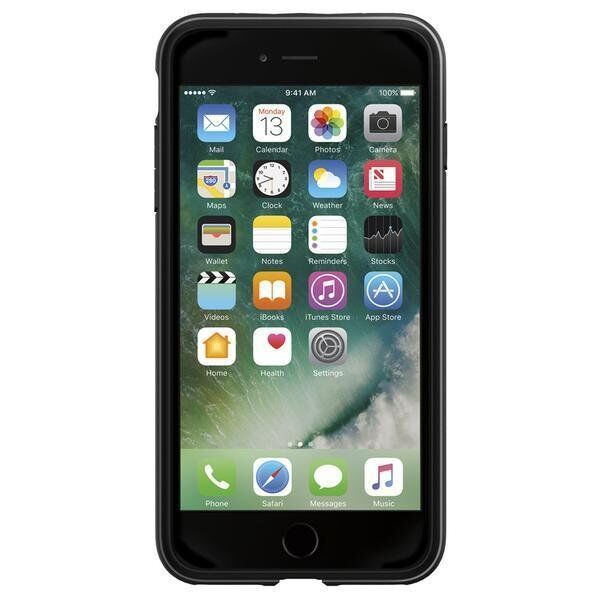 Spigen iPhone 7 Plus / 8 Plus ile Uyumlu Kılıf Rugged Armor Black