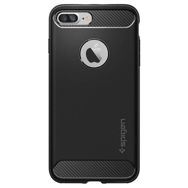 Spigen iPhone 7 Plus / 8 Plus ile Uyumlu Kılıf Rugged Armor Black