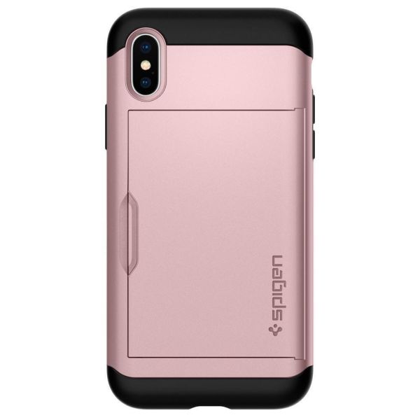 Spigen iPhone XS ile Uyumlu Kılıf Slim Armor CS Rose Gold